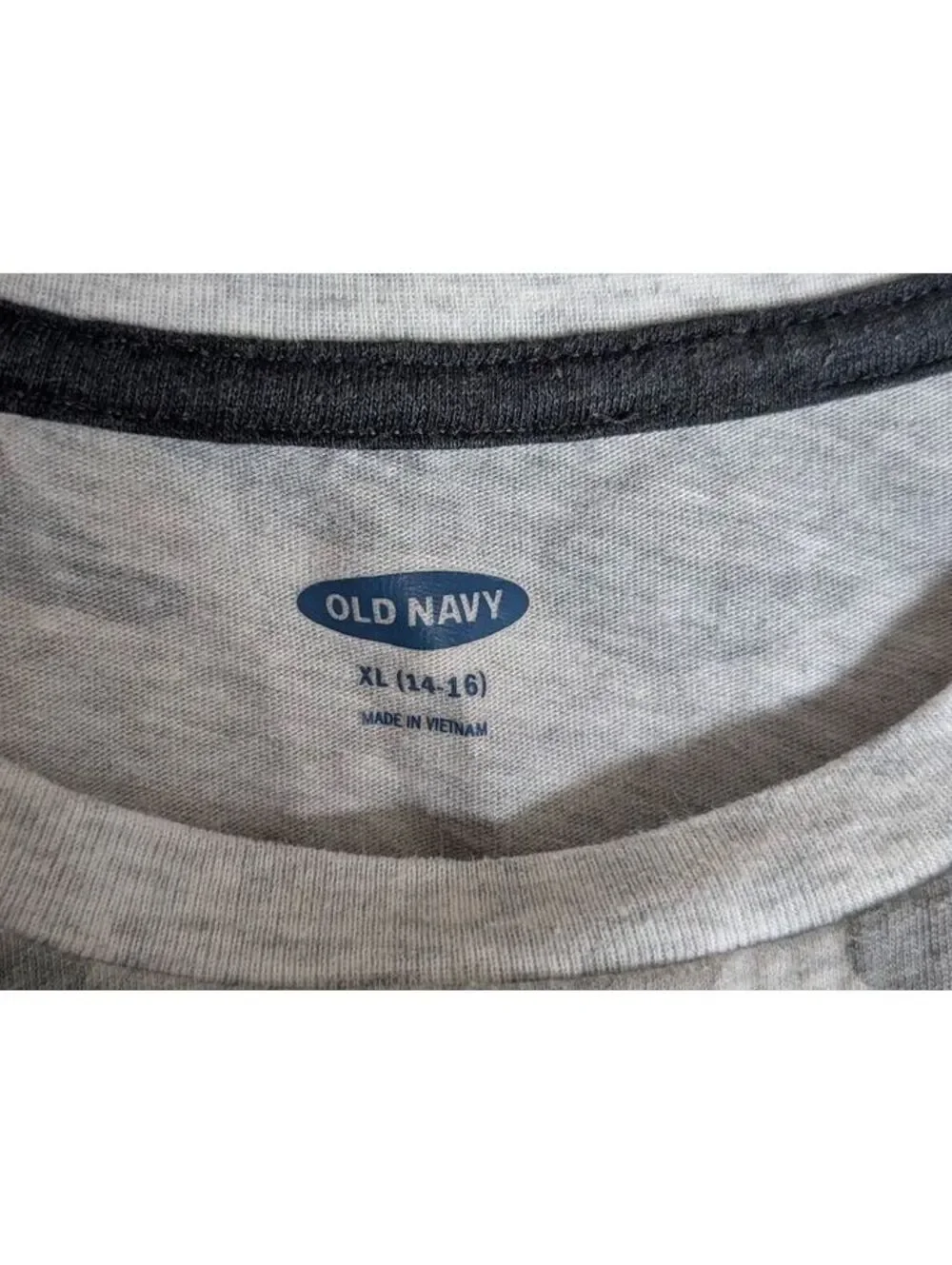 Old Navy XL (14-16) Long Sleeve Gray Camouflage Shirt